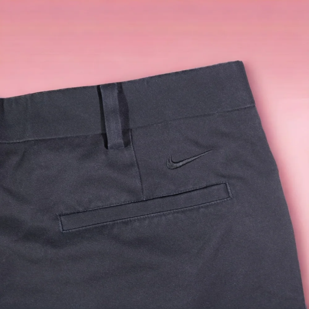 Nike Golf Shorts Mens 38 Black Chino Khaki Outdoors Swoosh Dri - Fit Men